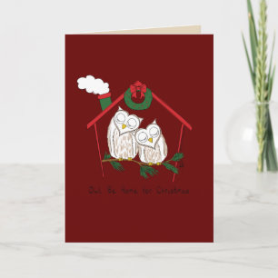 Eule Weihnachten Niedlich Lustig Feiertag Karte