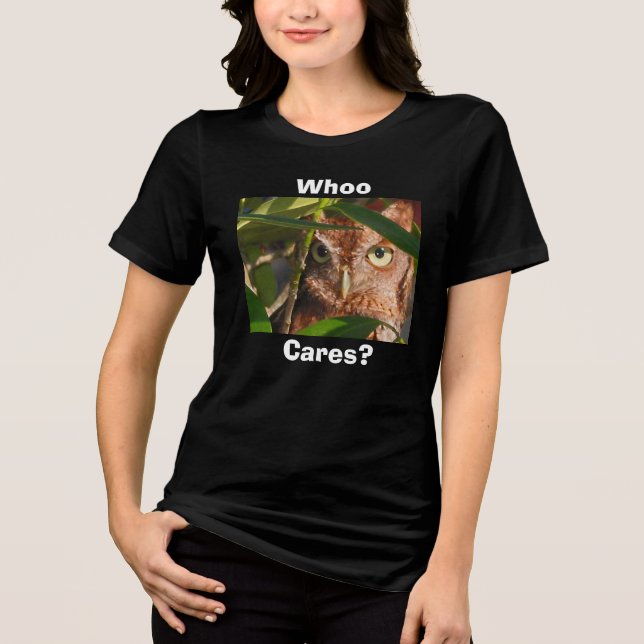 Eule, wen kümmerts Tri-Blend Shirt (Vorderseite)