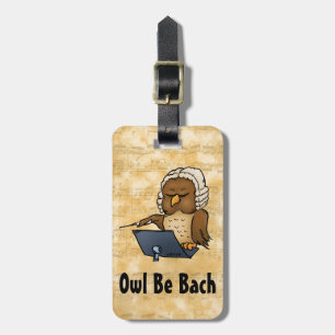 Eule wird Bach sein Gepäckanhänger
