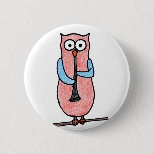 Eulen-Abzeichen Button (Vorderseite)