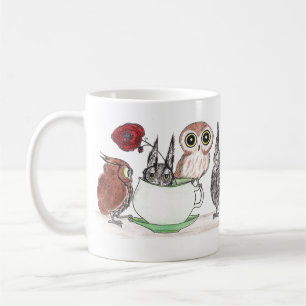 Eulen am Teatime - Tasse