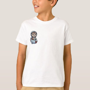 Eulen-Astronaut-Raketen-Explorer-Kinder T-Shirt