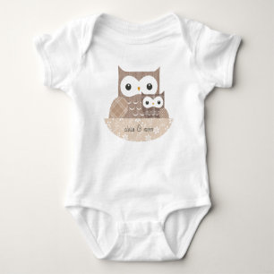 Eulen-Baby-T-Shirt Baby-Body Baby Strampler