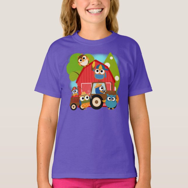 Eulen-Bauern T-Shirt (Vorderseite)