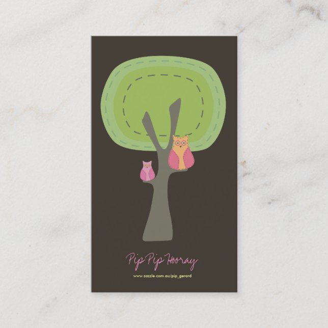 Eulen Baum-in der Visitenkarte (Vorderseite)