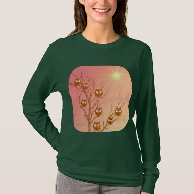 Eulen-Baum-T - Shirts (Vorderseite)