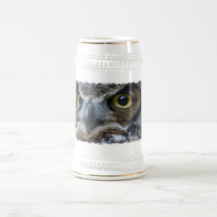 Eulen-Bier Stein Bierglas