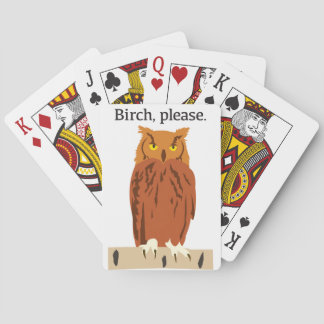 Eulen-Birke bitte Spielkarten