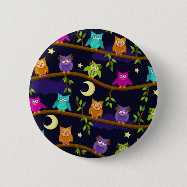 Eulen bis zum Nacht Button (Vorderseite)