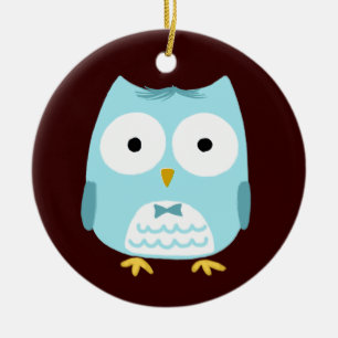 Eulen-Bräutigam - Spaß-Hochzeits-Geschenk Keramikornament