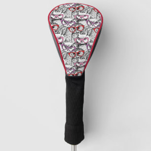 Eulen-Brillen-Muster Golf Headcover