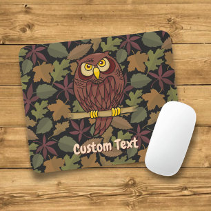 Eulen-Cartoon-Mauspad Mousepad