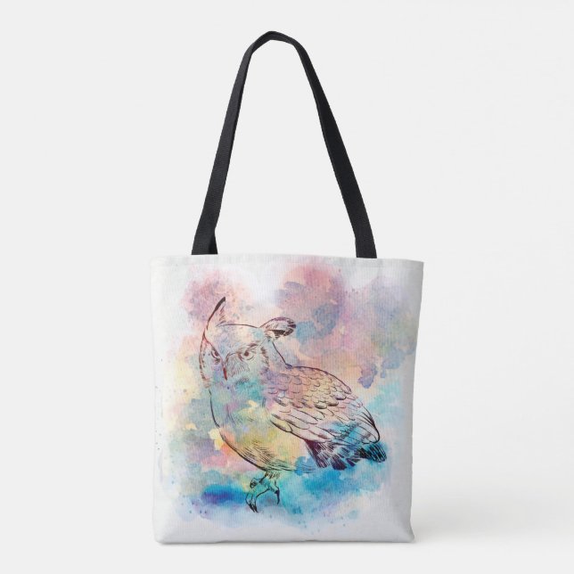 Eulen-Druck Tasche (Rückseite)