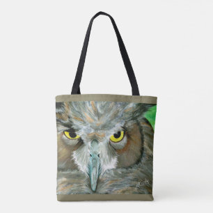 Eulen-Entwurf: Doppelseitige (aquamarin/Taupe) Tasche
