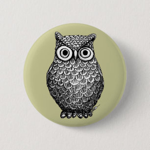 Eulen-Entwurfs-Knopf-Button Button