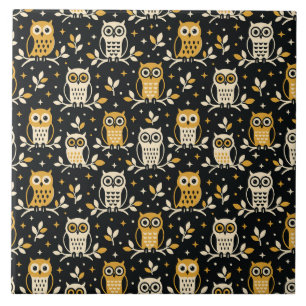Eulen-Fantasie-Design - Illustrativ, bringt einen Fliese