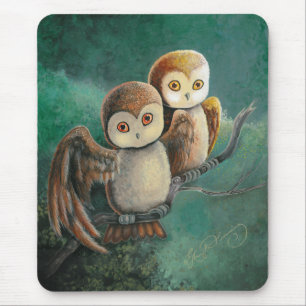 Eulen-Freund-Eulen-Kunst Mousepad