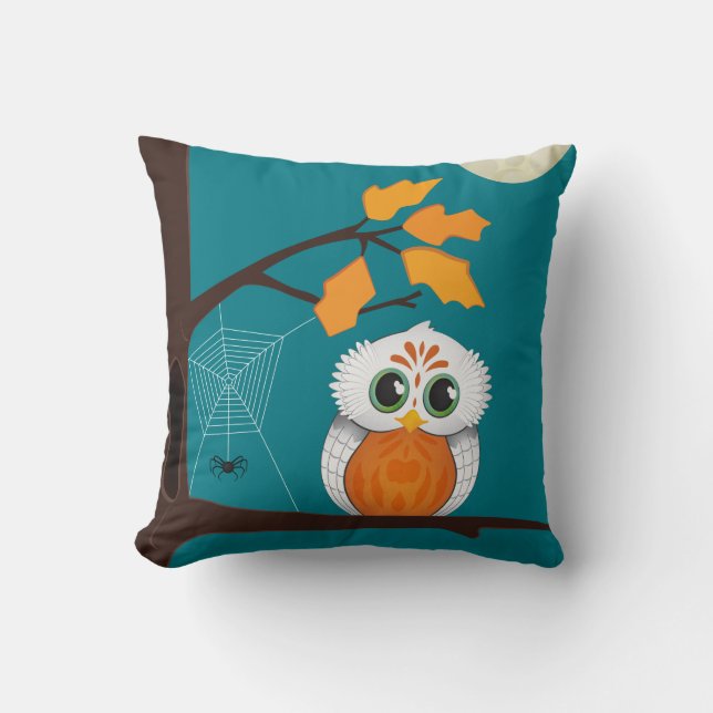 Eulen-Halloween-Kissen Kissen (Vorderseite)