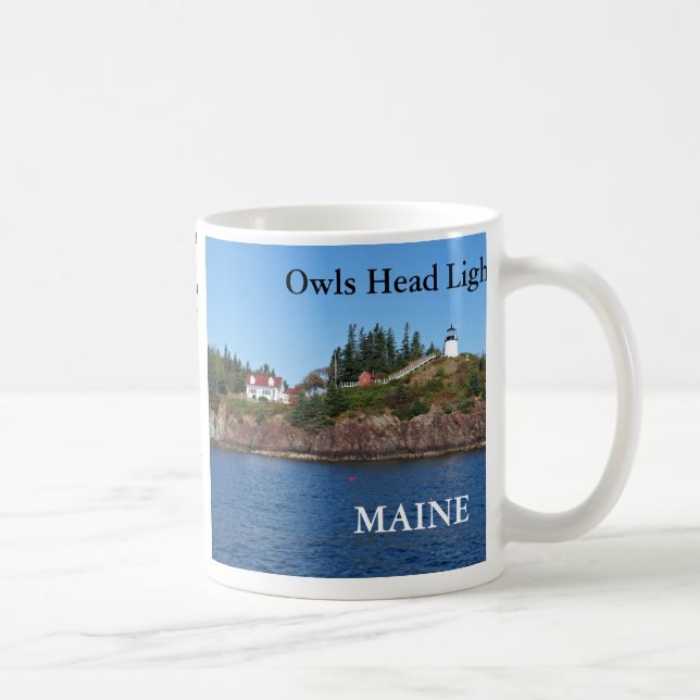 Eulen-Hauptlicht, Maine-Tasse Kaffeetasse (Rechts)