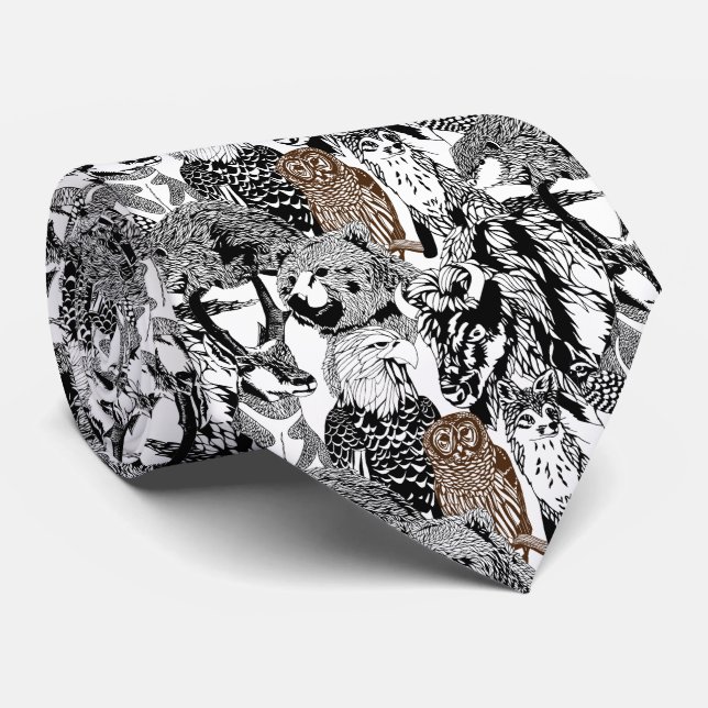 Eulen-Herausragend-Krawatte Krawatte (Gerollt)