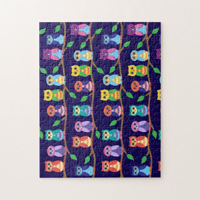 Eulen im Baum (Vertikal)