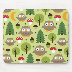 Eulen im Wald Maus Pad Mousepad