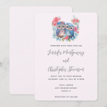 Eulen in der Liebe, die auf einer Hochzeit in eine