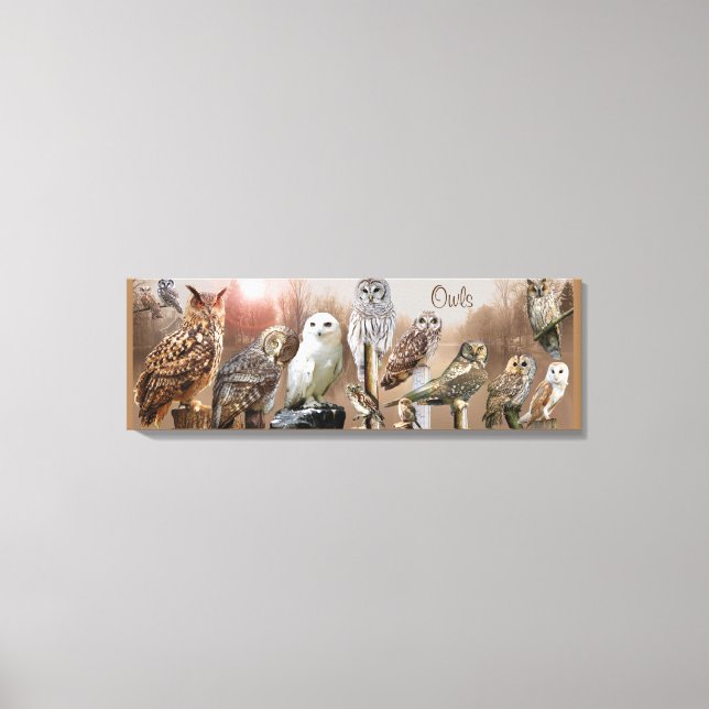 Eulen Leinwanddruck (Vorderseite)