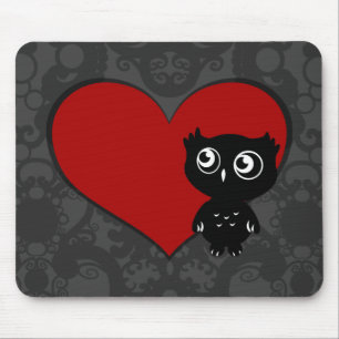 Eulen-Liebe III Mousepad