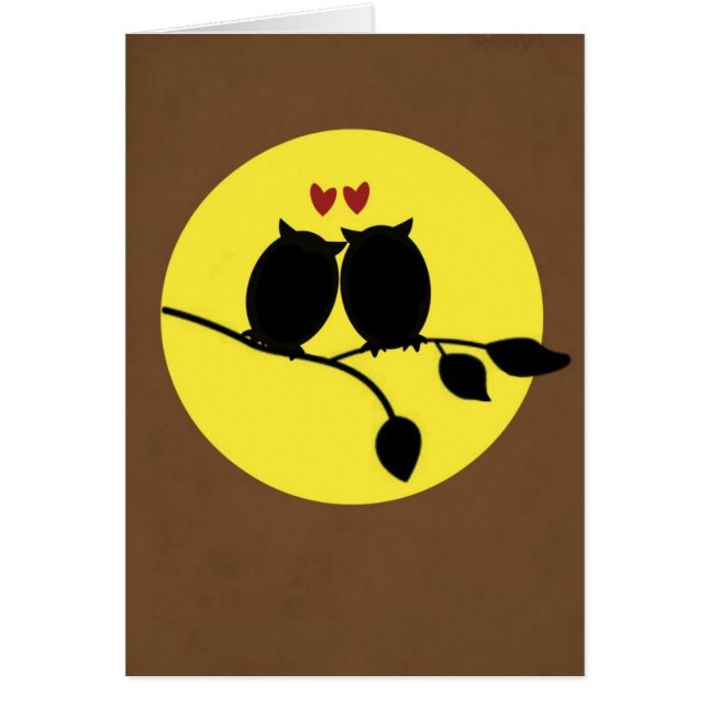 Eulen-Liebe-Karte (Vorne)