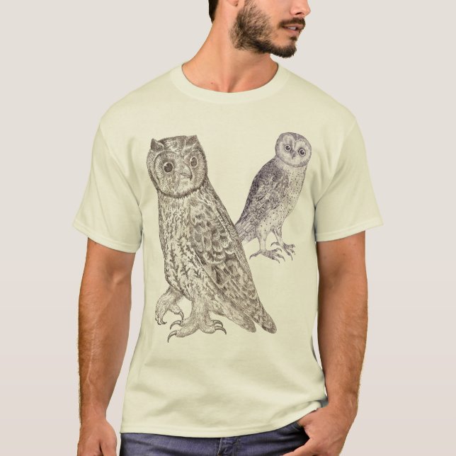 Eulen-Liebhaber-T - Shirt - Entwurf basiert auf (Vorderseite)