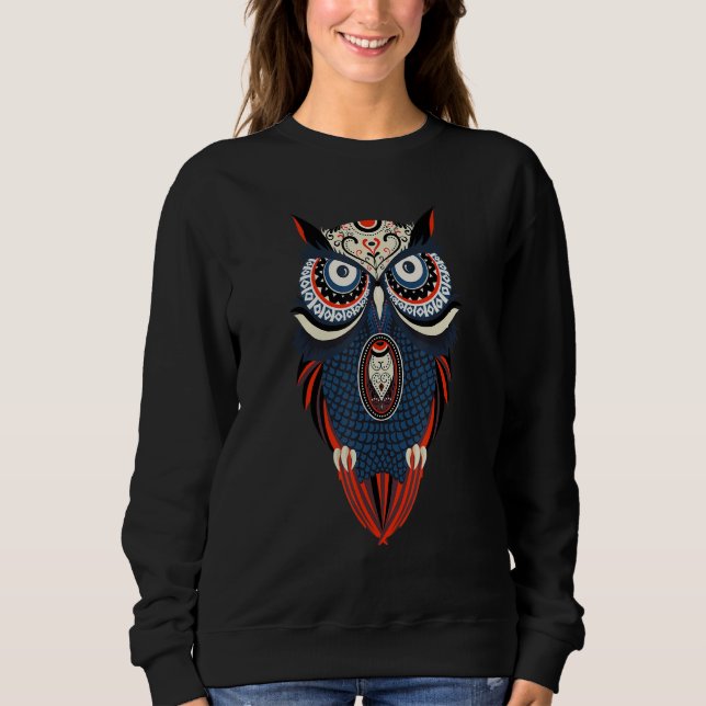 Eulen Mandala Sweatshirt (Vorderseite)