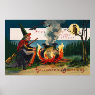 Eulen-Party-Dekorplakat der schwarzen Katze Poster