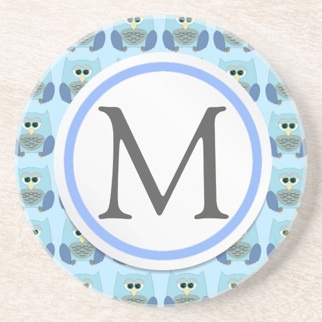 Eulen Sandstein Untersetzer (Vorne)