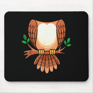 Eulen-Shirt Erwachsene Männer Frauen Kinder Eulen- Mousepad