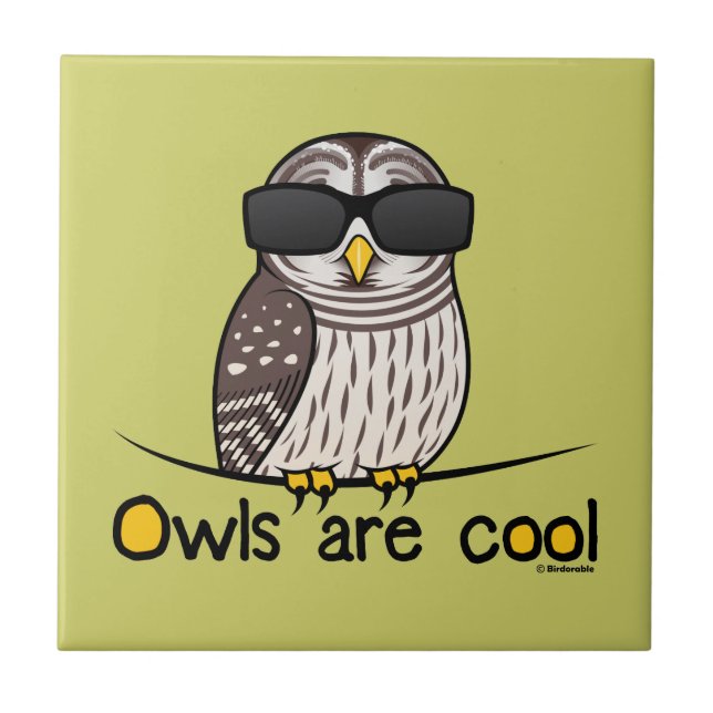 Eulen sind cool fliese (Vorderseite)