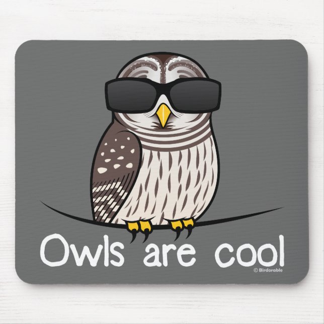 Eulen sind cool mousepad (Vorne)