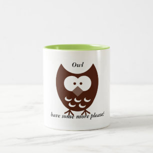 Eulen-Tasse Zweifarbige Tasse