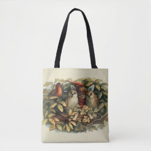 Eulen und Elfen Feen Naturillustration Tasche