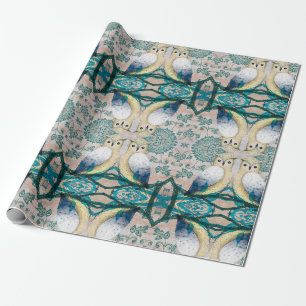 EULEN-VÖGEL GESCHENKPAPIER