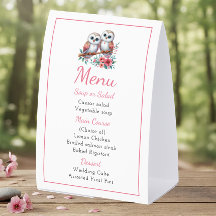 Eulen-Wald-Boho-Rustikale-Land-Hochzeitsmenü