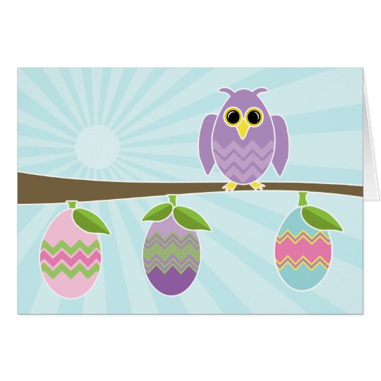 Eulen-Weisen denkend an Sie an Ostern-Spaß und Karte
