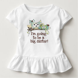 Eulen-zukünftige große Schwester Kleinkind T-shirt