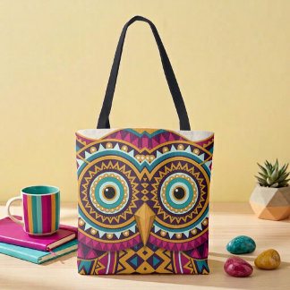 Eulenaugen-Folk-Art Tasche