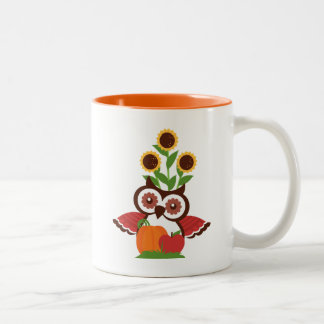 Eulenentwurf Kaffee-Tassen-Schale Zweifarbige Tasse