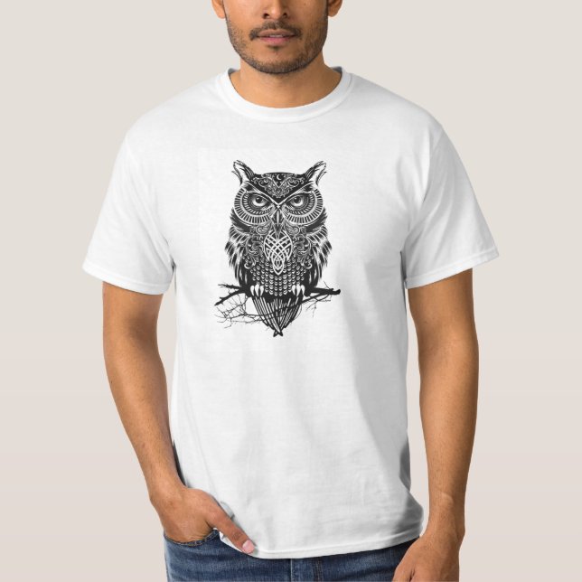 Eulenentwurfs-Shirt T-Shirt (Vorderseite)