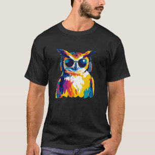 Eulenglas-Illustration Aquarellmalerei T-Shirt