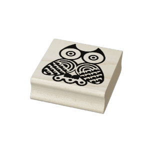 Eulenillustrations-Kunststempel Gummistempel