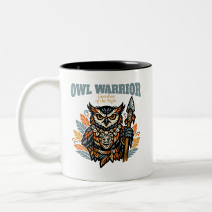 Eulenkrieger, Wächter der Nacht - Sein Geschenk Zweifarbige Tasse