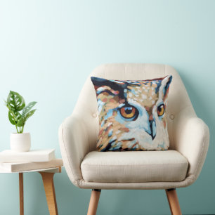 Eulenmalerei - Geschenk für Tierliebhaber Kissen
